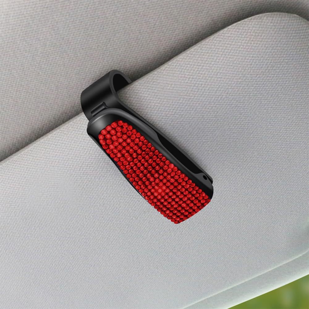 Customizable LOGO Multi-functional Car Diamond-set Glasses Clip Car Visor Bill File Sunglasses Storage Clip Auto Parts