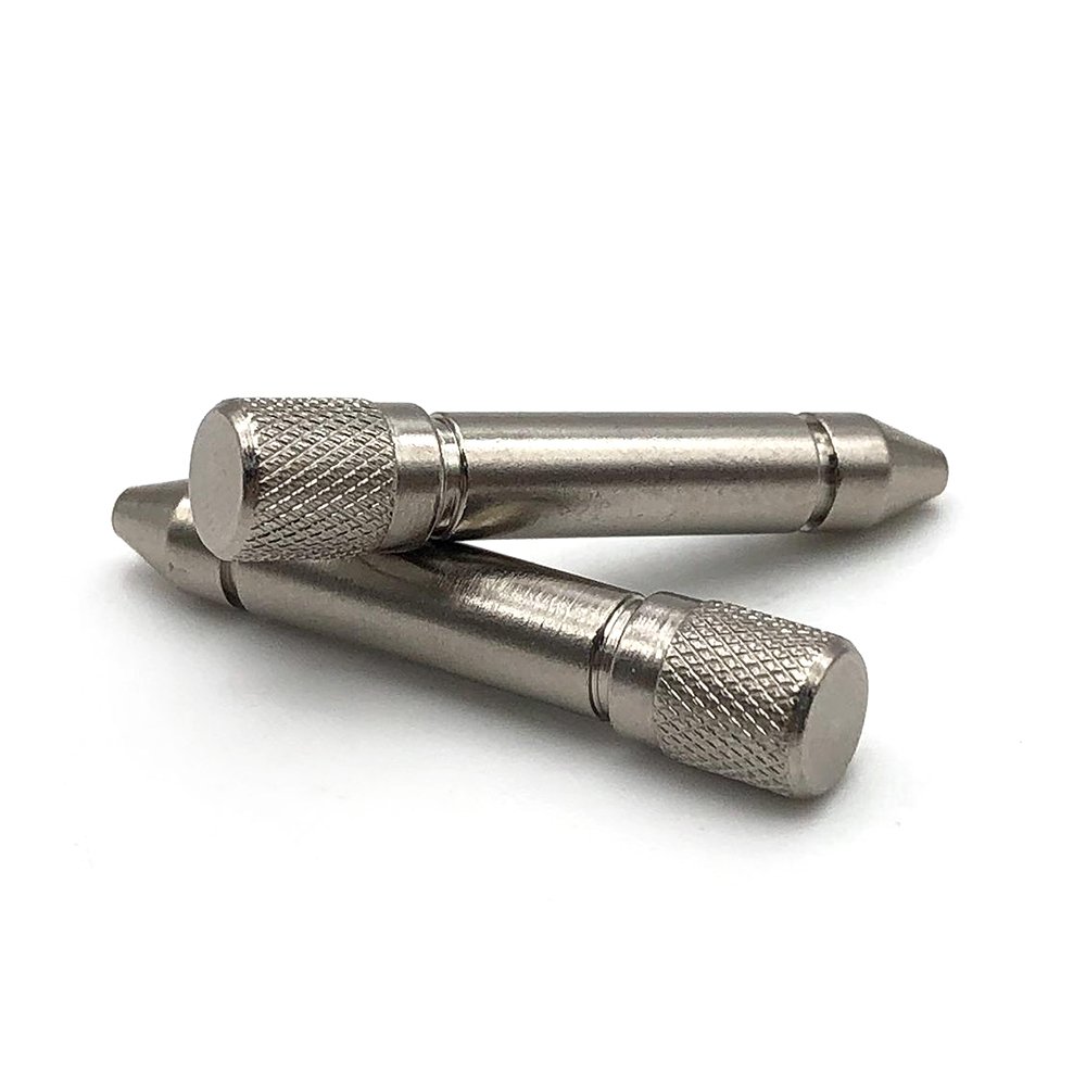 Manufacturer CNC Custom Precision Solid External Threaded Dowel pins Stainless Steel Knurled Dowel Pins