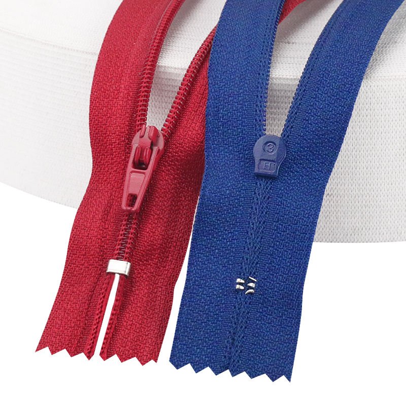 OCO Factory fastener auto lock zippers 3# nylon zipper polyester custom closure pocket zipper for home textiles