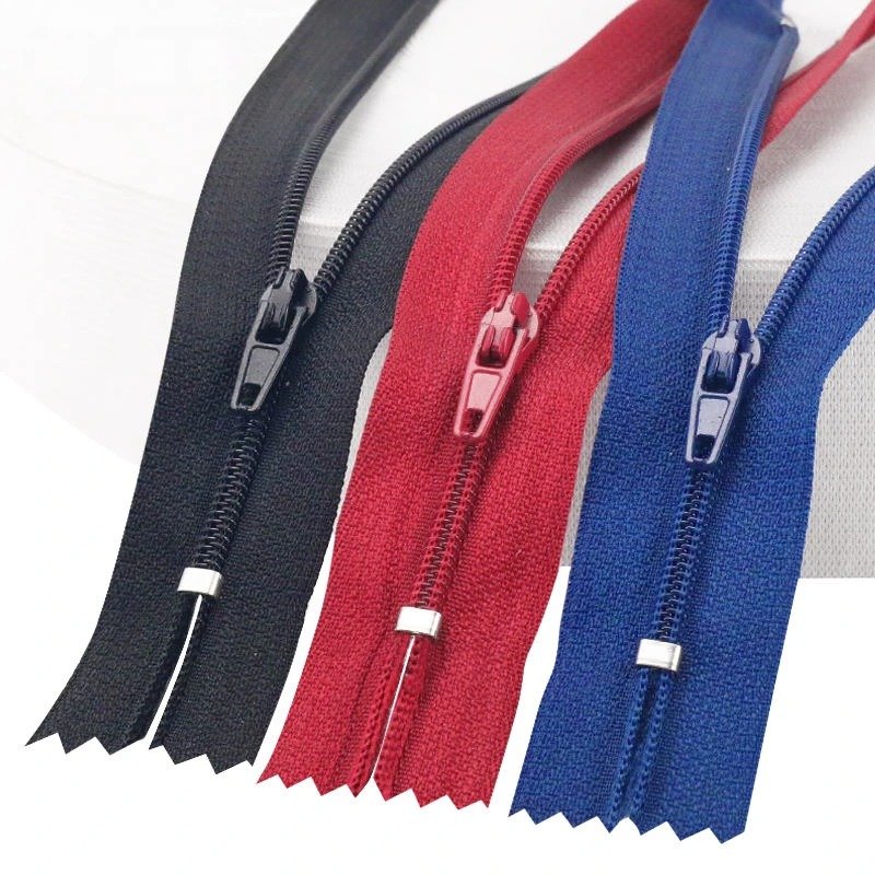 OCO Factory fastener auto lock zippers 3# nylon zipper polyester custom closure pocket zipper for home textiles