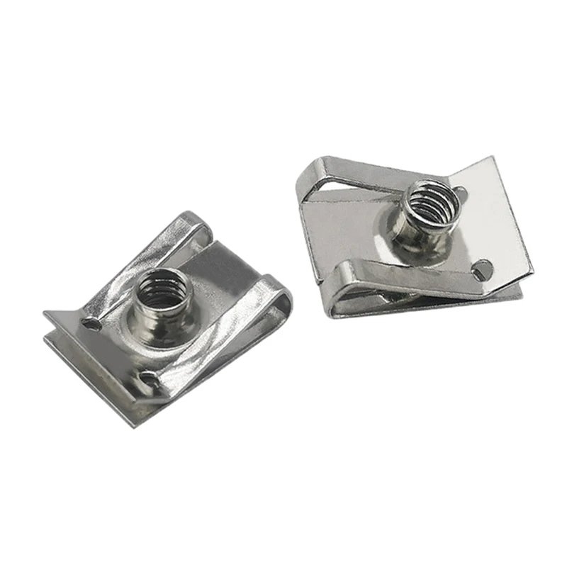 Stainless Steel U Type Clips with Thread M6 M5 M4 M8 8/6/5/4 mm Reed Nuts for Car Motorcycle Scooter