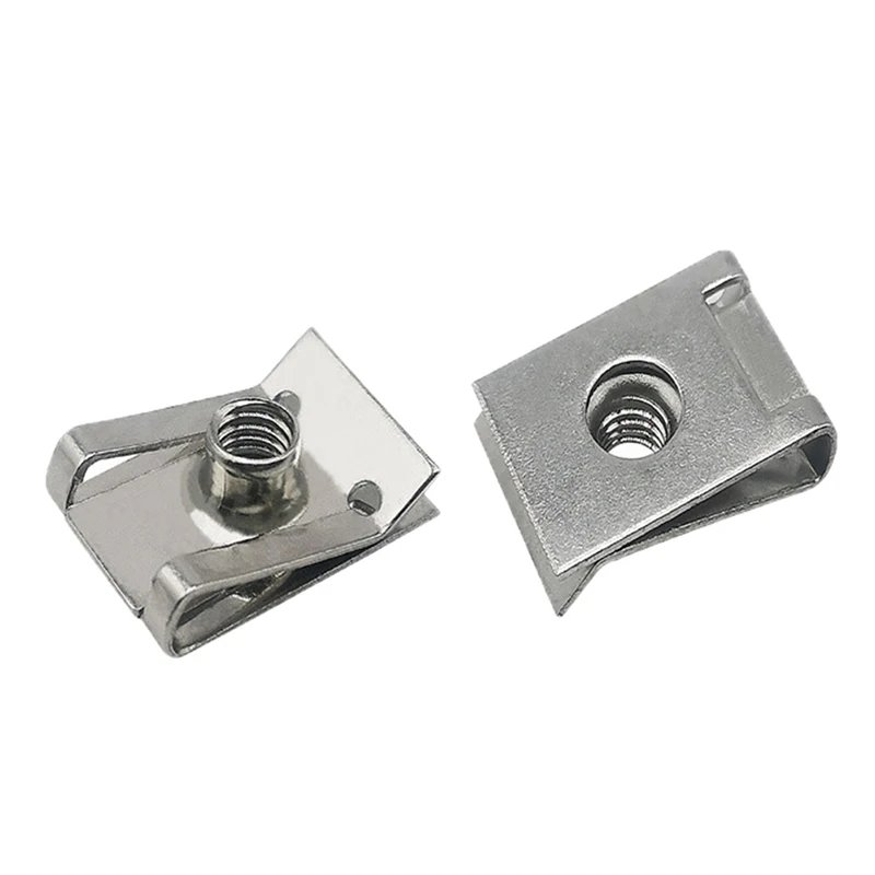 Stainless Steel U Type Clips with Thread M6 M5 M4 M8 8/6/5/4 mm Reed Nuts for Car Motorcycle Scooter