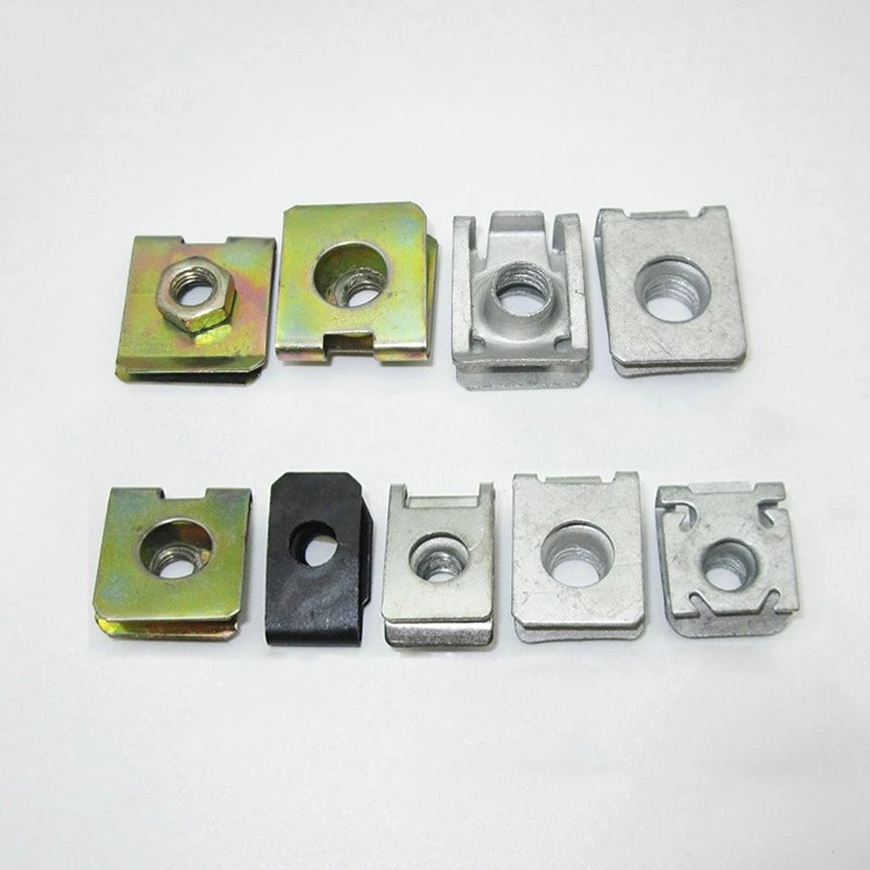 Stainless Steel U Type Clips with Thread M6 M5 M4 M8 8/6/5/4 mm Reed Nuts for Car Motorcycle Scooter