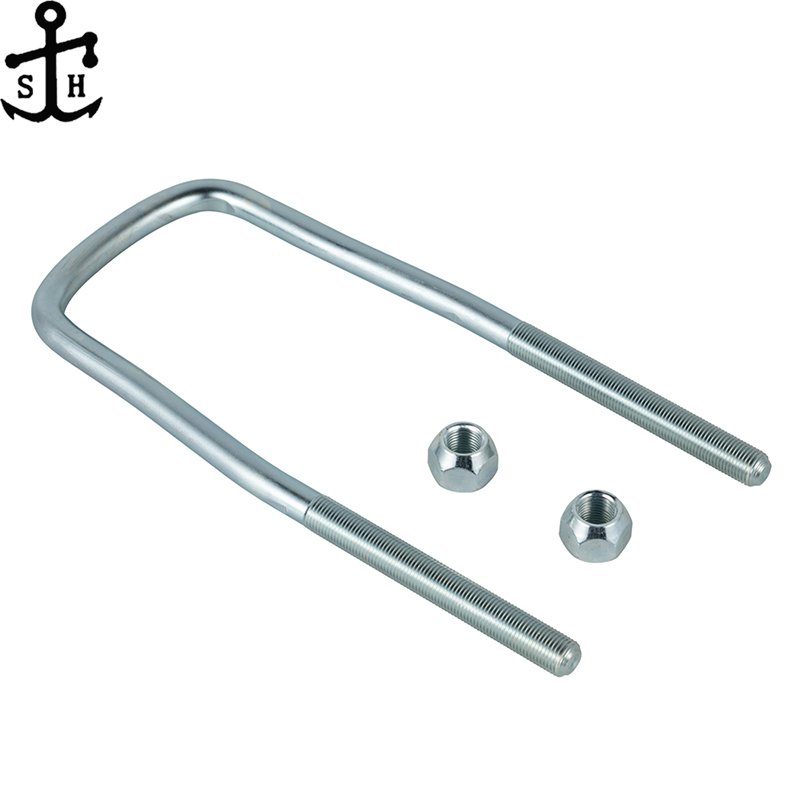Factory Custom U-Bolt Auto Parts Metric Inch Size Carbon Stainless Steel Zinc Plated Round Square Head U J L Bolts and Tire Nuts