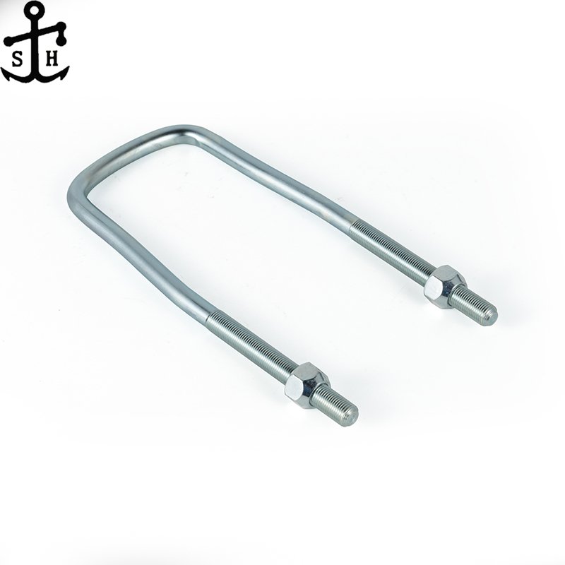Factory Custom U-Bolt Auto Parts Metric Inch Size Carbon Stainless Steel Zinc Plated Round Square Head U J L Bolts and Tire Nuts