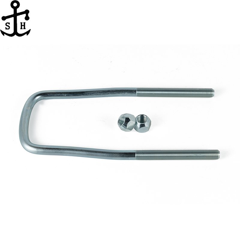 Factory Custom U-Bolt Auto Parts Metric Inch Size Carbon Stainless Steel Zinc Plated Round Square Head U J L Bolts and Tire Nuts