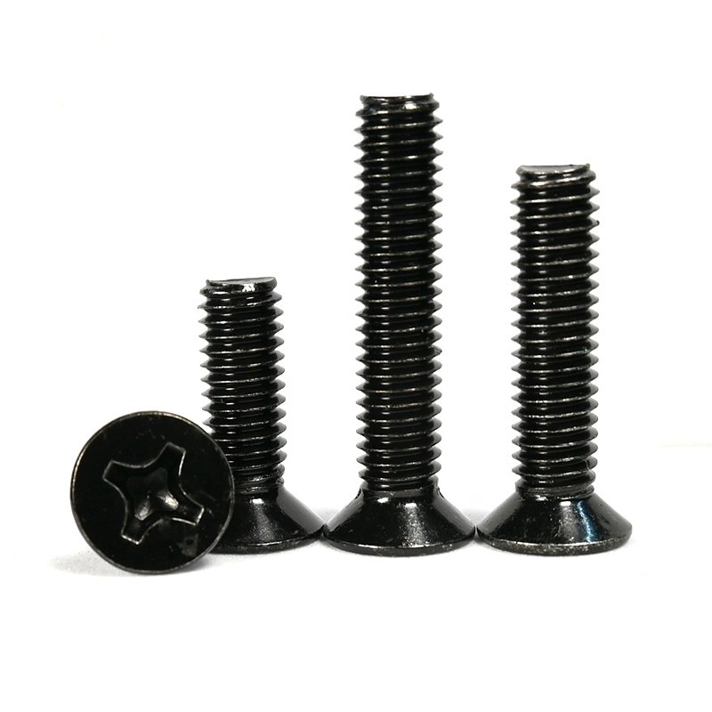 Carbon Steel Machine Screws 304 316 Stainless Steel Cross Recessed Flat Countersunk Head for Industrial Use