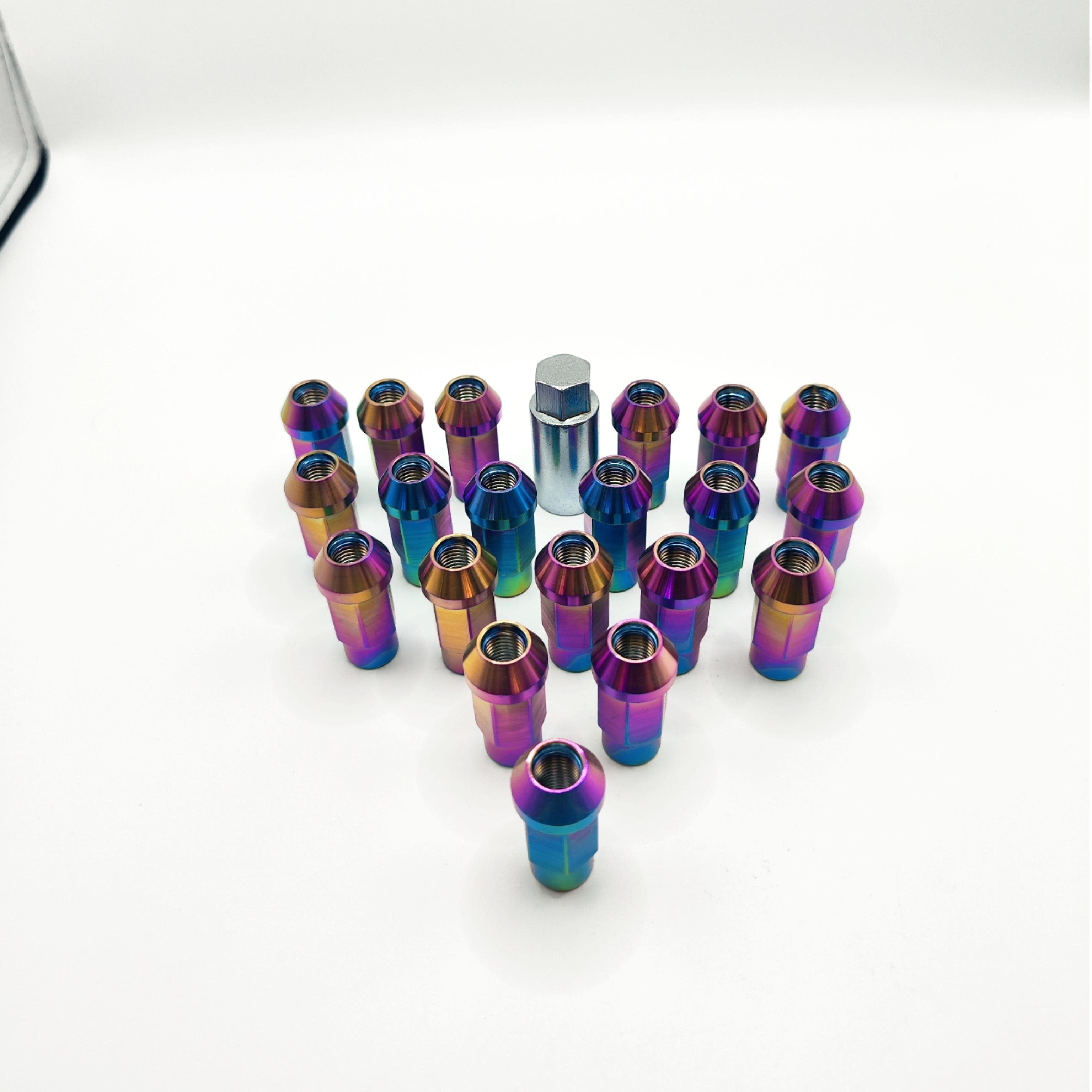 Car Accessories 50MM Stainless Steel Wheel Lug 14x1.5 Multicoloured Car Nut for Modified for Ford Toyota Nissan Jeep Wrangler