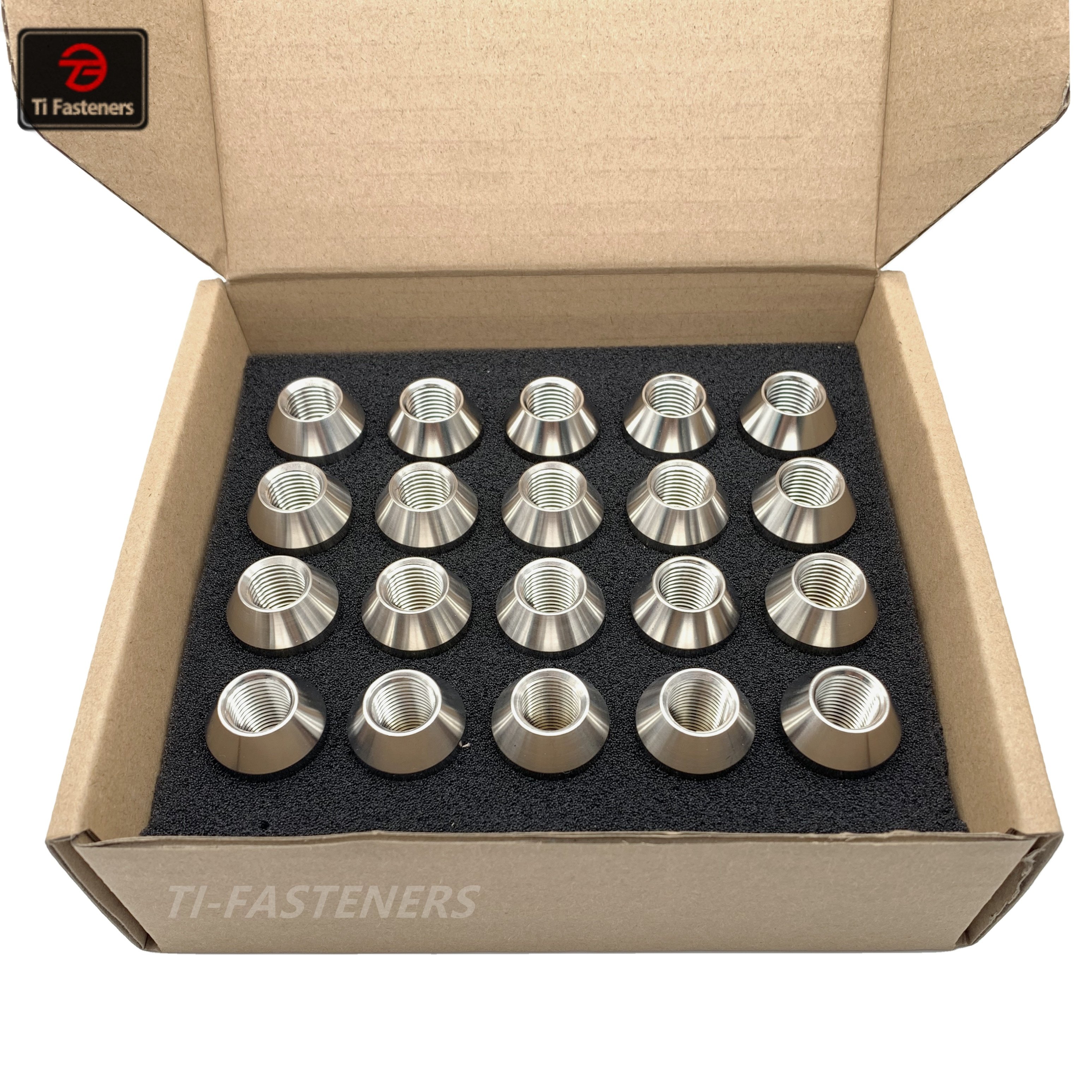 Customized Gr5 Titanium Lug bolt and nut M12/M14 1.5 Open End Locking Lug Nuts Anti-theft Wheel Nut 20PCS with wrenches for AUTO
