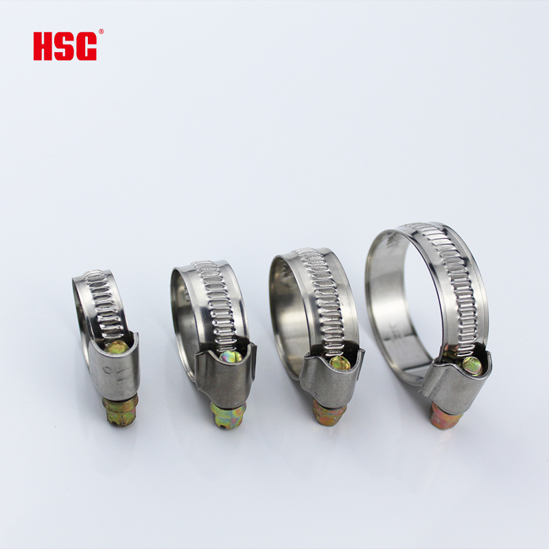 Pipe Hose Clamp Heavy Duty Hose Clip Heavy Duty 9/12mm Width Adjustable Hardware Fasteners German Hose Clamp for Metal Clamp