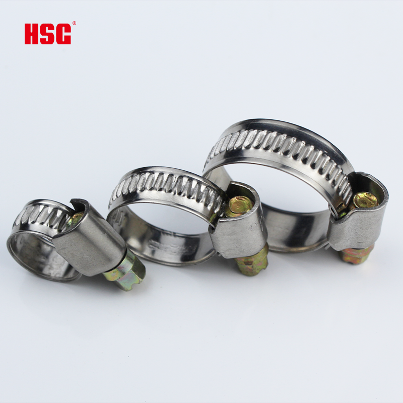 Pipe Hose Clamp Heavy Duty Hose Clip Heavy Duty 9/12mm Width Adjustable Hardware Fasteners German Hose Clamp for Metal Clamp