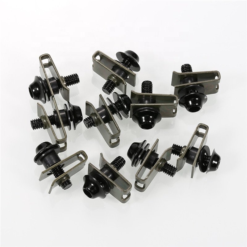 10PCS Aluminium Motorcycle M5 5mm Fairing Bolts Fastener Clips Screw Spring Nuts Auto Motos Bikes Car Accessories Metal Clips