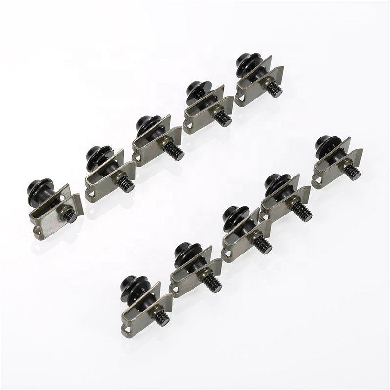 10PCS Aluminium Motorcycle M5 5mm Fairing Bolts Fastener Clips Screw Spring Nuts Auto Motos Bikes Car Accessories Metal Clips