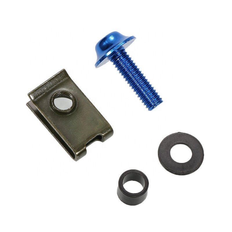 10PCS Aluminium Motorcycle M5 5mm Fairing Bolts Fastener Clips Screw Spring Nuts Auto Motos Bikes Car Accessories Metal Clips