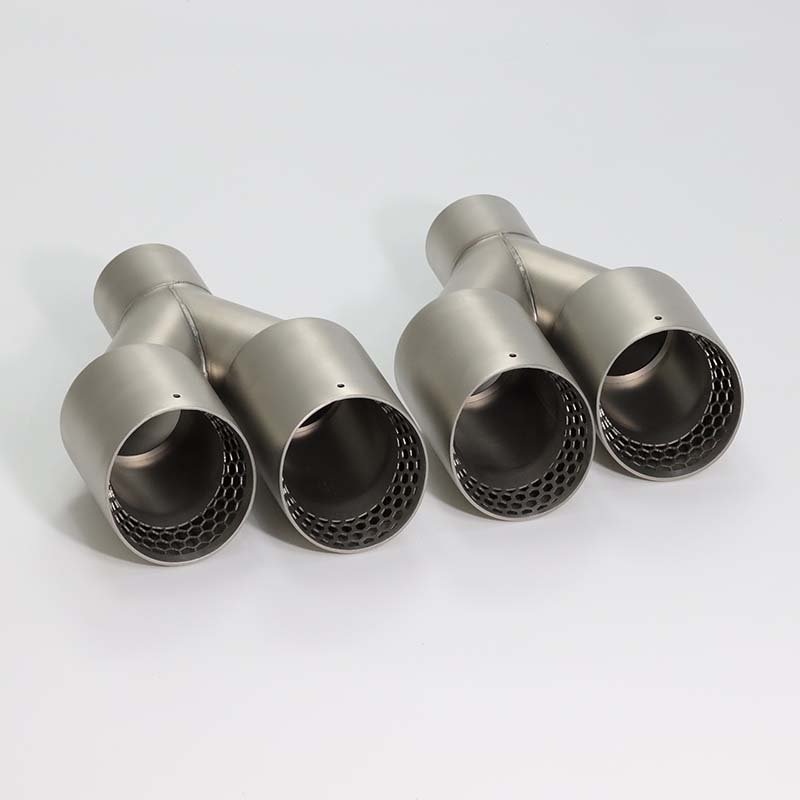 High Performance Universal Double Oultet Frosted Stainless Steel Exhaust Tips Muffler Pipes Tips for Car