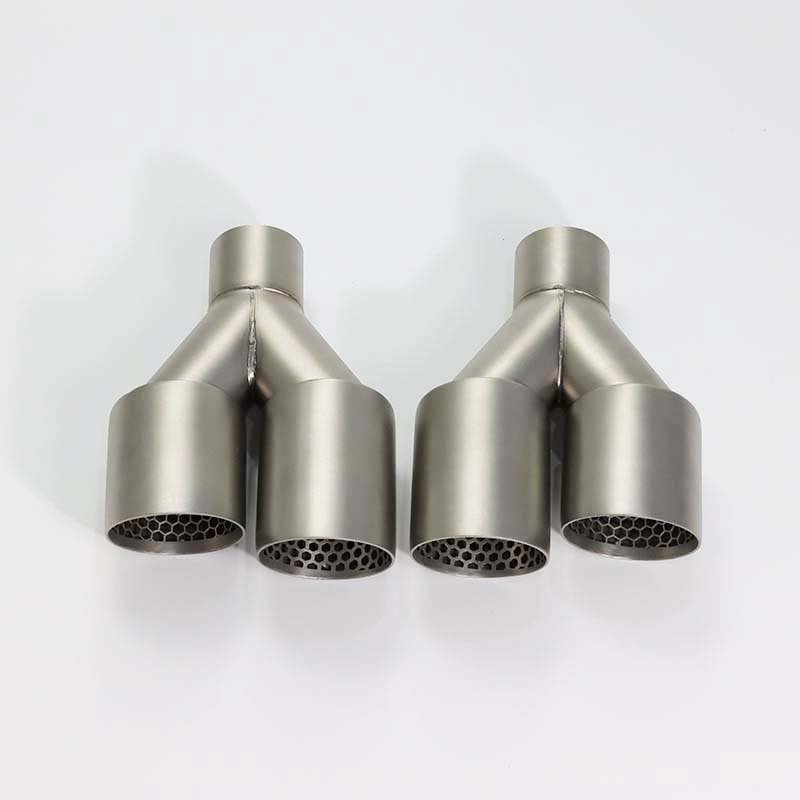 High Performance Universal Double Oultet Frosted Stainless Steel Exhaust Tips Muffler Pipes Tips for Car