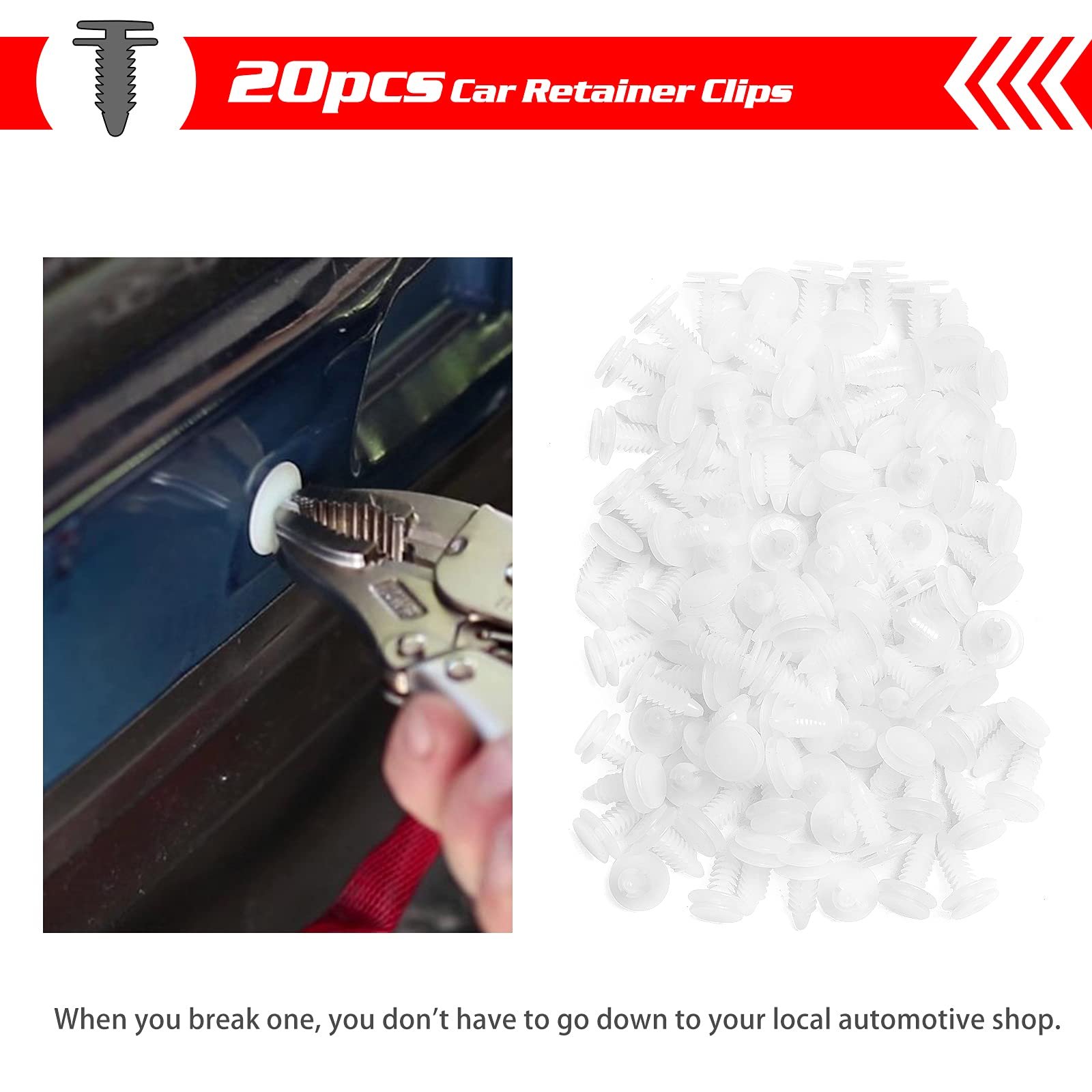 MIKKUPPA 100PCS Nylon Fasteners Door Panel Car Clips for Dodge Ram Jeep Grand Cherokee