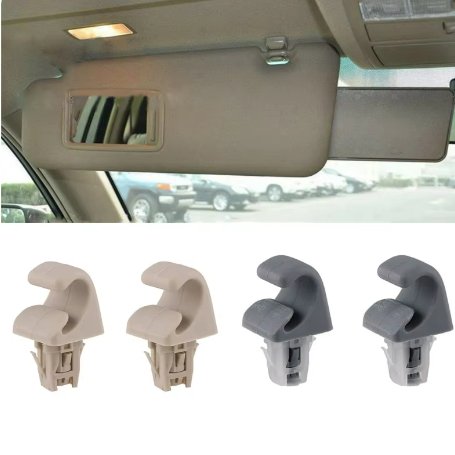 High Quality Auto Roof Sun Visor Buckle Clip Holder Hook Stand Without Cover for TOYOTA CAMRY COROLLA Beige Grey 74348-06030