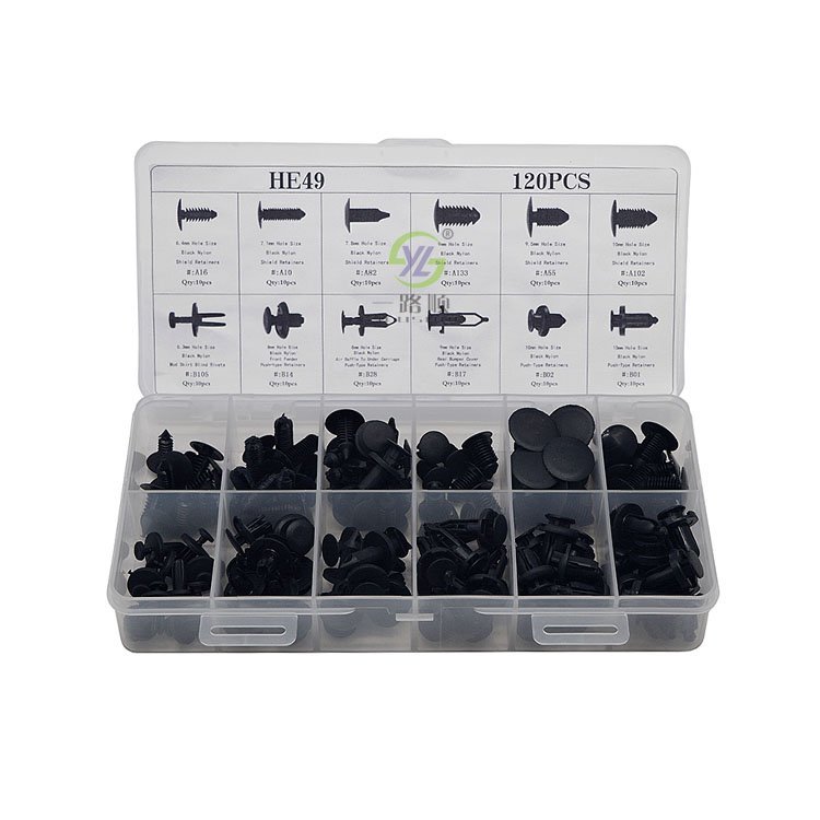 HE49 car retainer clip plastic fasteners and screws retaining pin 120PCS