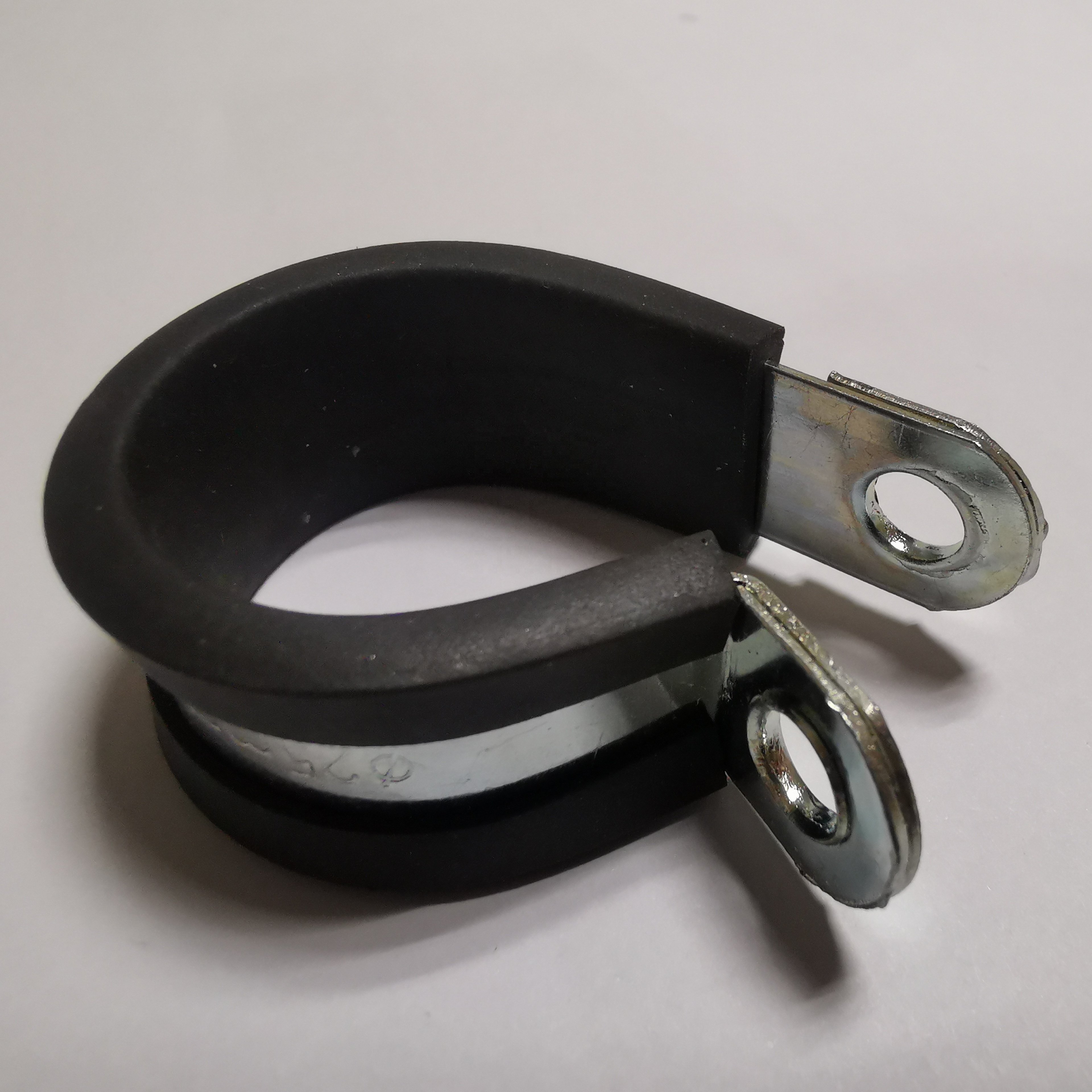 Customized Auto Cable Pipe Clamp with Zinc Finish P Type Rubber Lined Cable Hose Clamps Galvanized Steel