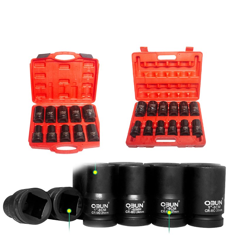 Workshop Garage Tool Kit 1" Pneumatic Impact Socket Set for Precision Fastening Professional From China Manufacturer