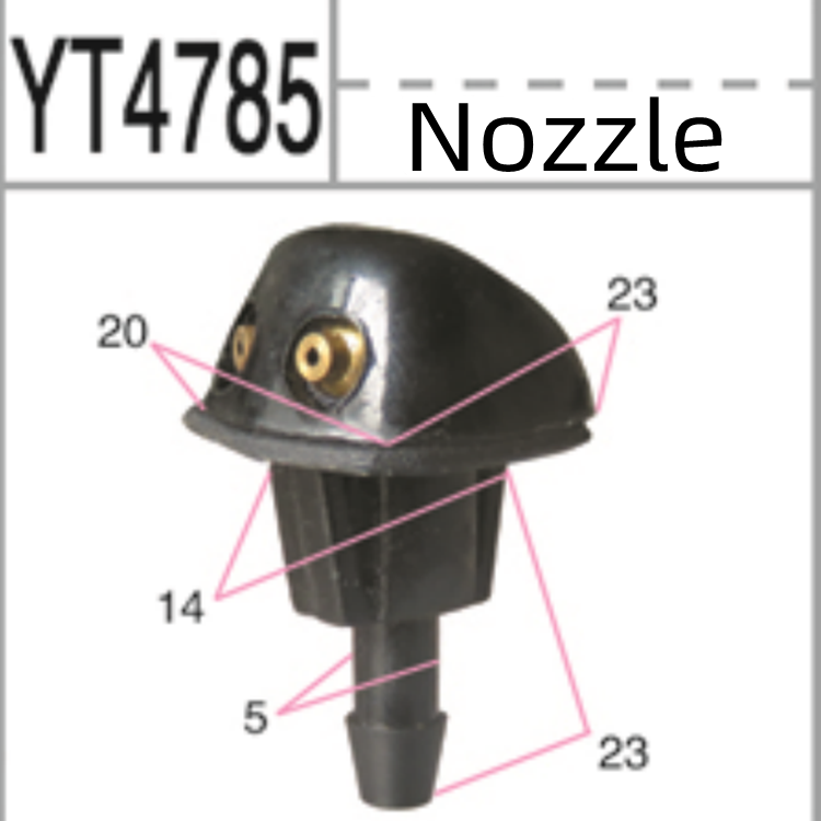 YT4785 High Quality Car Universal Windshield Washer Sprinkler Head Wiper Fan Shaped Spout Cover Water Outlet Nozzle