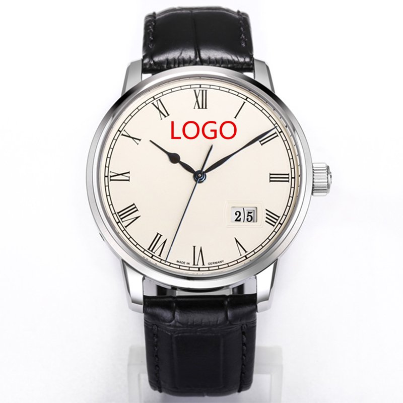 Wholesale Luxury Quartz Watch for Men Customized Leather Wristwatch with round Crystal Dial Display Elegant Fashion Business Use