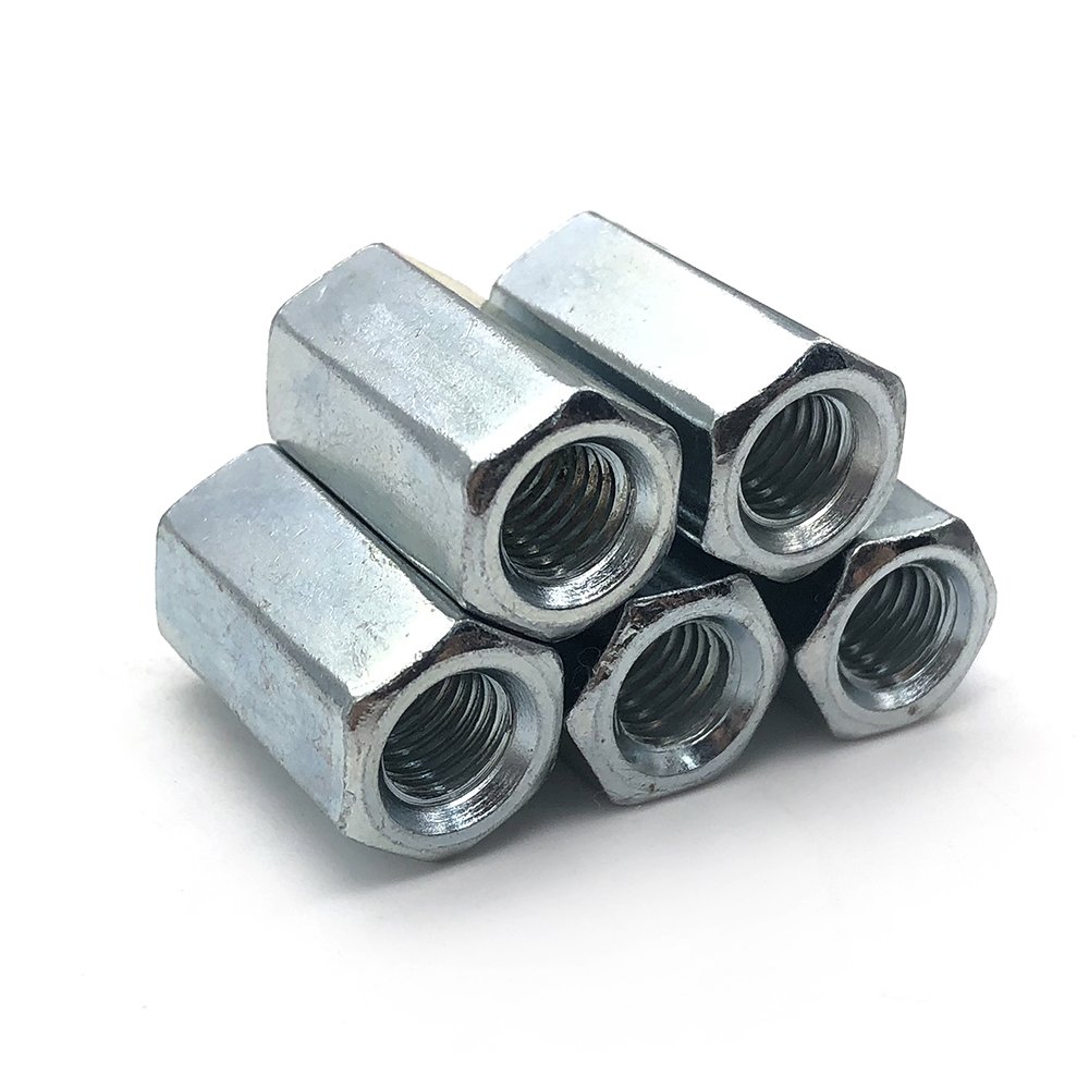 Automobile Fastener Galvanized Extended Hexagonal Nuts/Screw Rod Connection Nuts/Screw Rod Joint Nuts