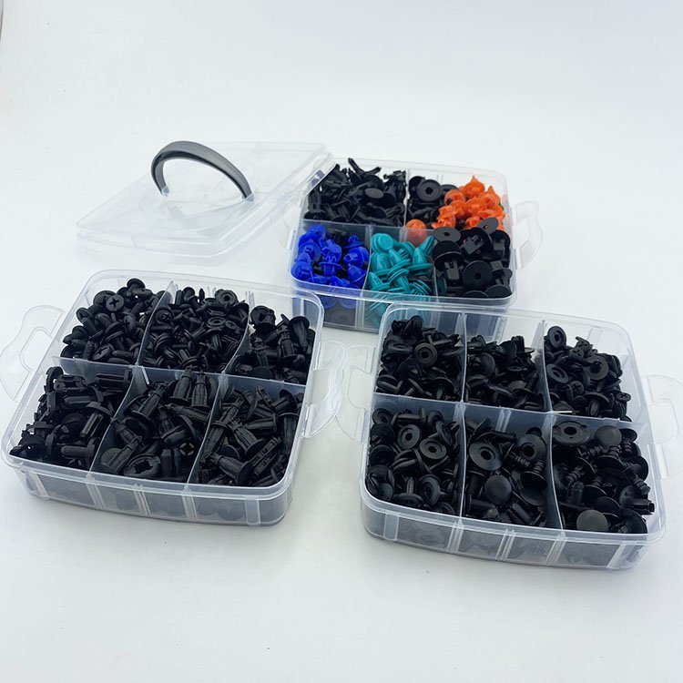 635pcs OEM Car Clips Push Retainer Bumper Clips Auto Fastener Clip 16 Most Popular Size Nylon Bumper Fender Rivets