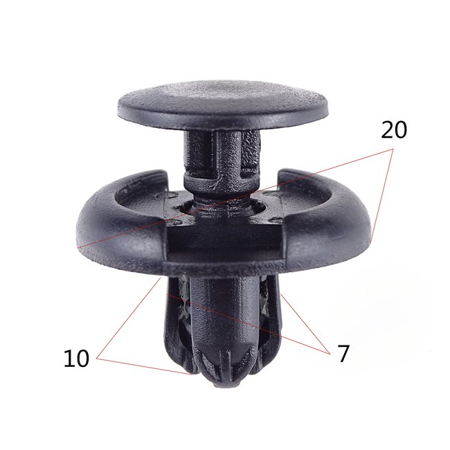 Push Type Fastener Auto Fasteners Assorted Car Clips Set Body Clips Fasteners Auto Plastic Black Automotive