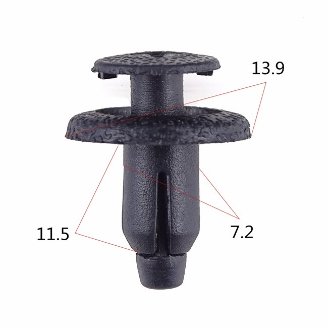 Push Type Fastener Auto Fasteners Assorted Car Clips Set Body Clips Fasteners Auto Plastic Black Automotive