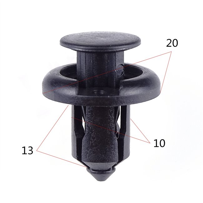 Push Type Fastener Auto Fasteners Assorted Car Clips Set Body Clips Fasteners Auto Plastic Black Automotive