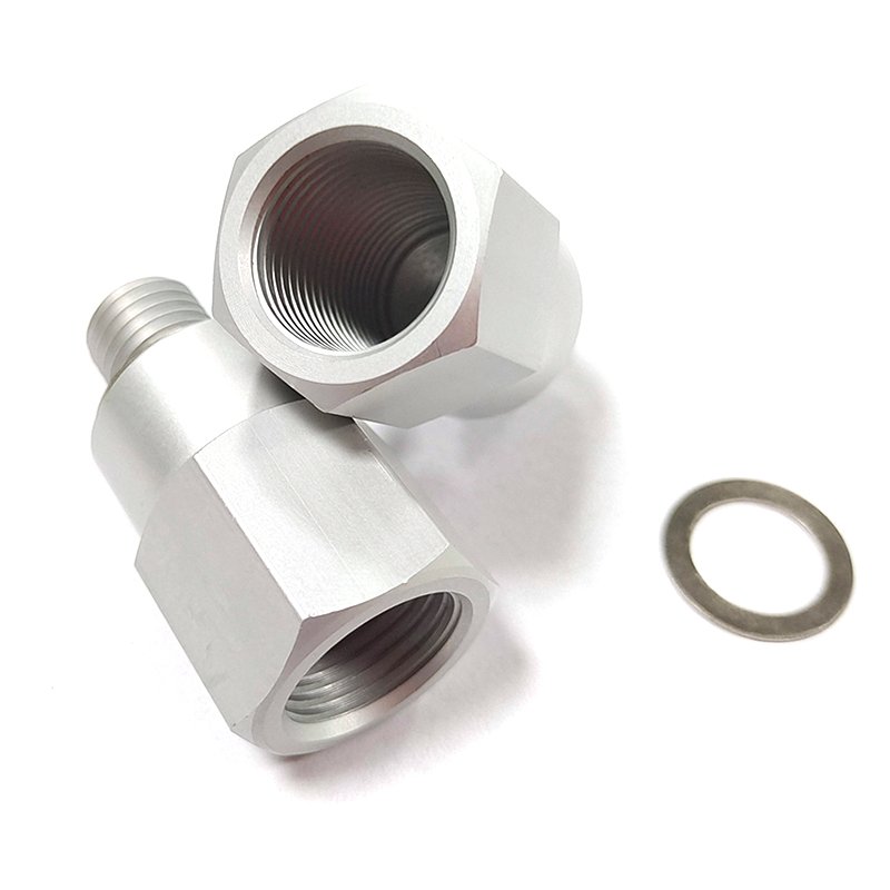 CNC Machining Auto Fastener Temperature Sensor Connectors M12x1.5 3/8NPT Aluminum Car Adapters Oil Pressure Sensor Adapter