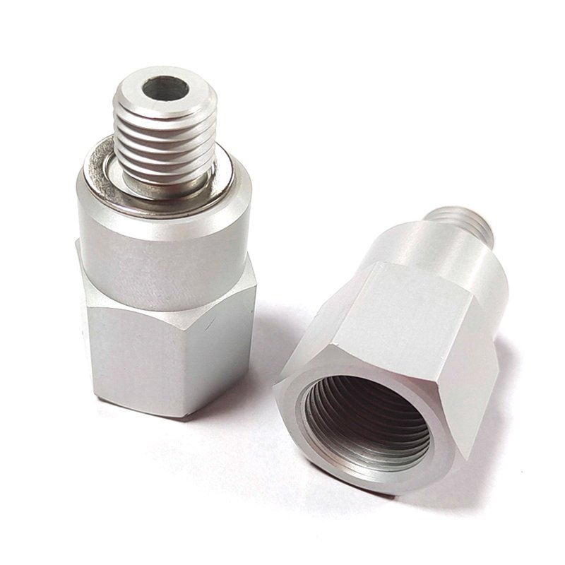 CNC Machining Auto Fastener Temperature Sensor Connectors M12x1.5 3/8NPT Aluminum Car Adapters Oil Pressure Sensor Adapter
