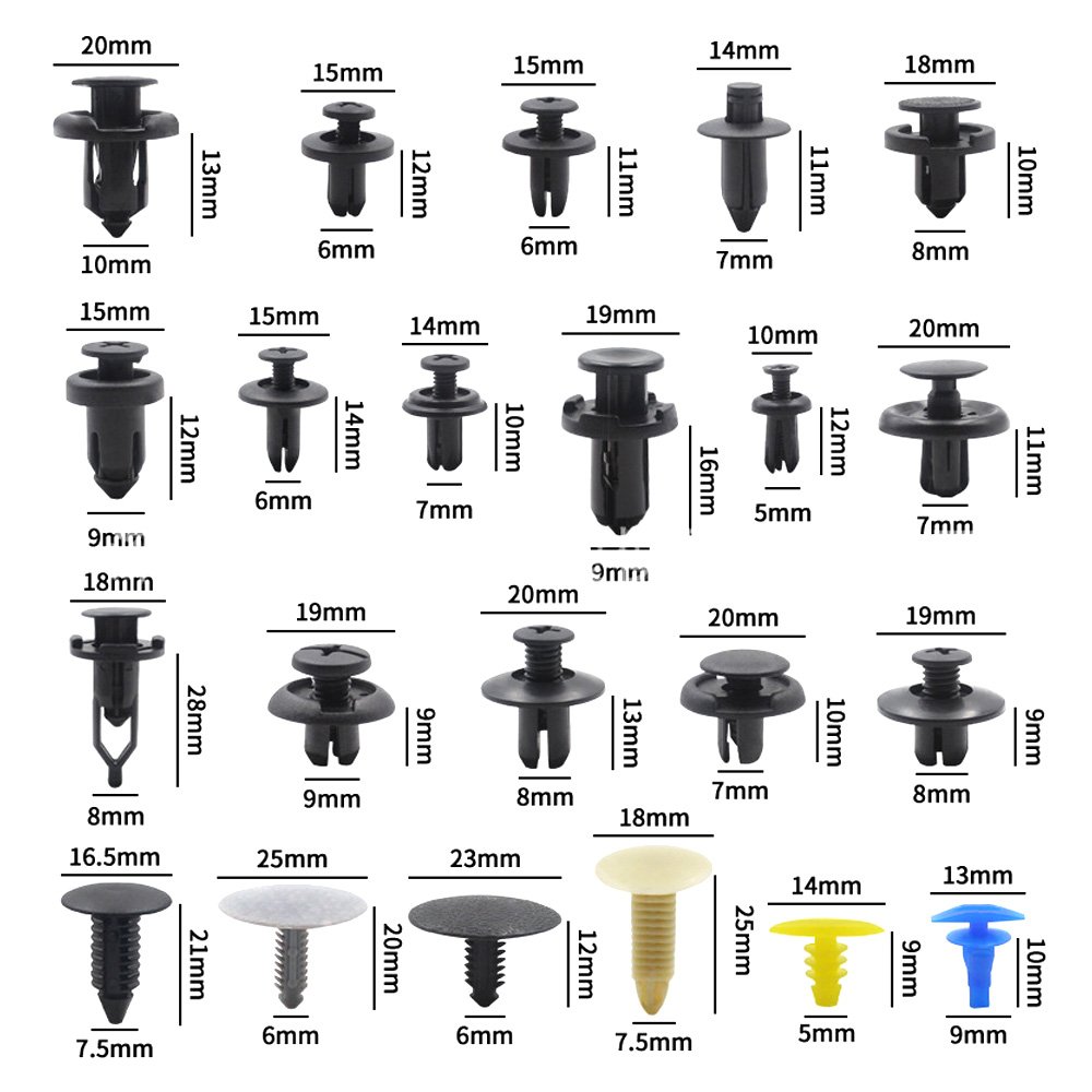 650pcs Universal Automotive Vehicle Bumper Clips Door Bumpers Car Retainer Clips