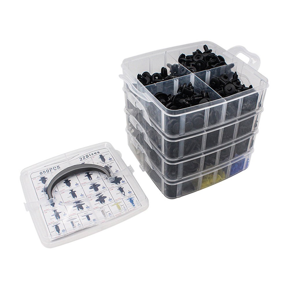 650pcs Universal Automotive Vehicle Bumper Clips Door Bumpers Car Retainer Clips