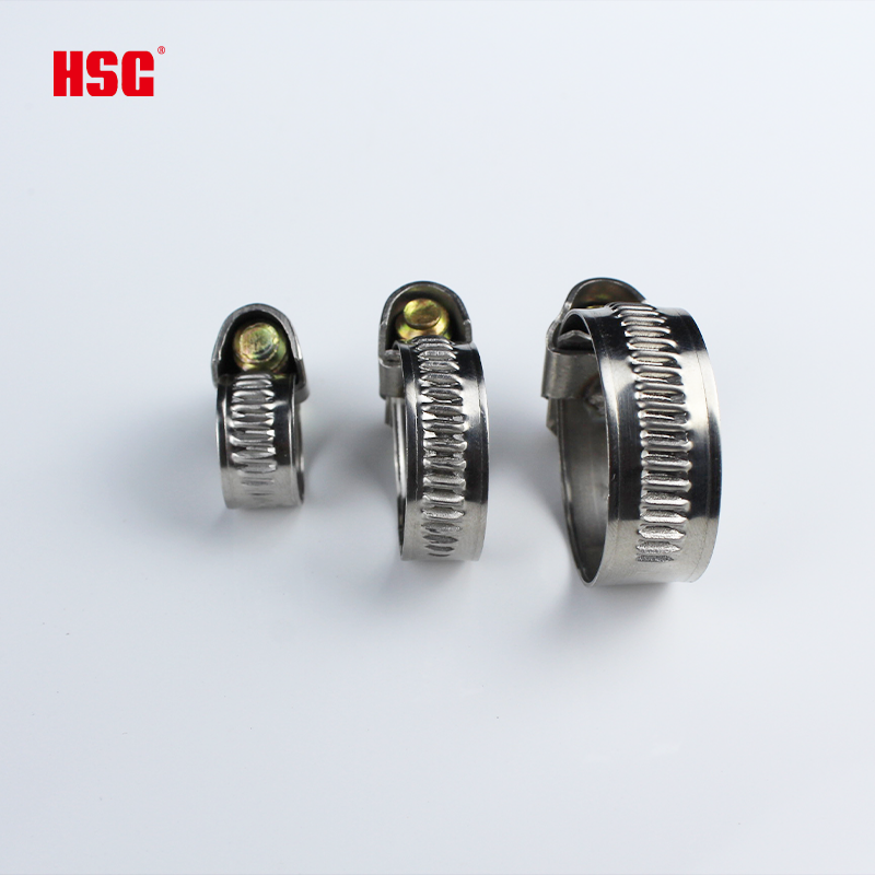 Stainless Steel 201 Germany Type Hose Clamp 9mm Band Width Fastening for Soft and Hard Pipes British With Metal Clamp