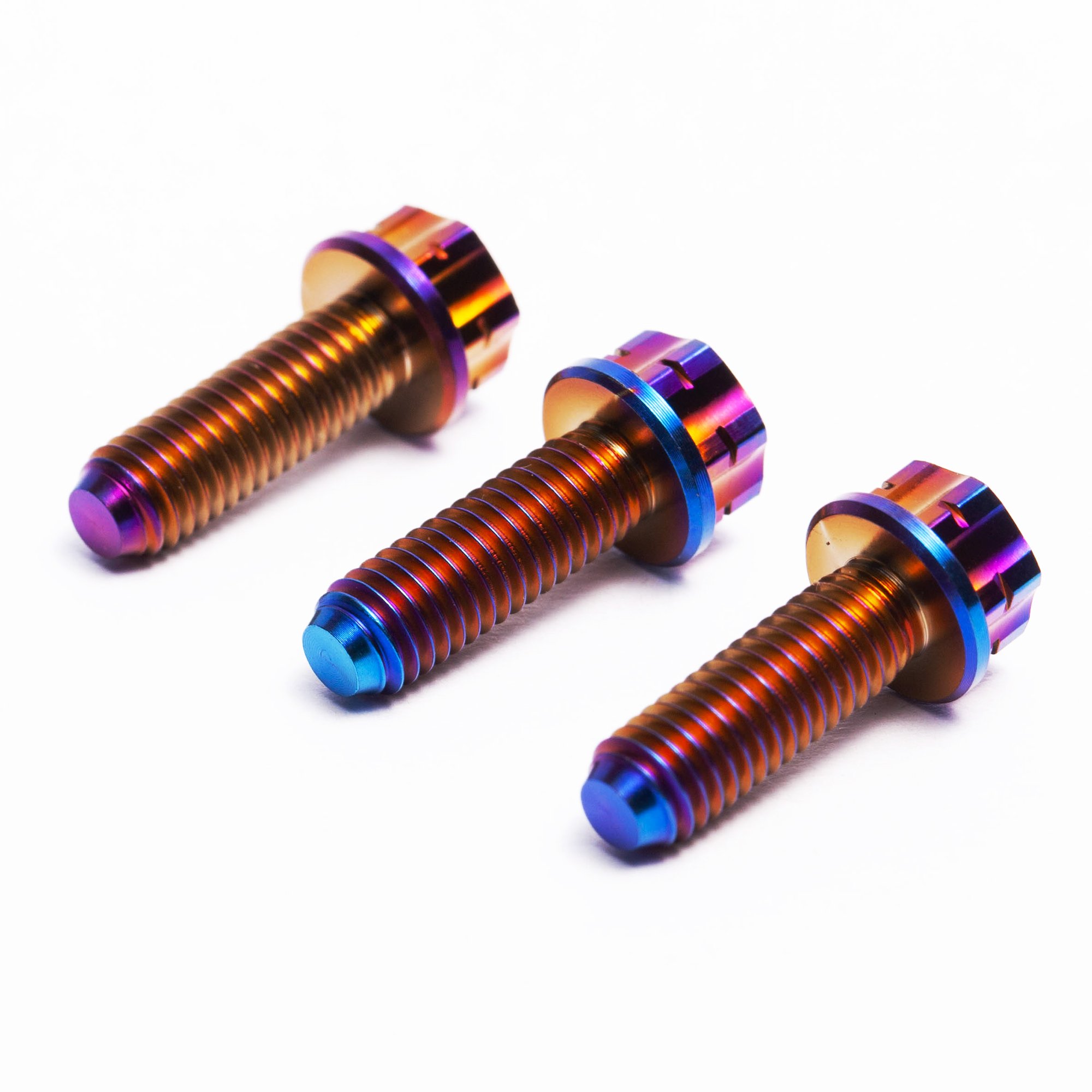 Titanium Alloy TC4 Outer Hexagon Flange Bolt Blueing ISO Metric Fastening Screws with Finish for Automotive Modification