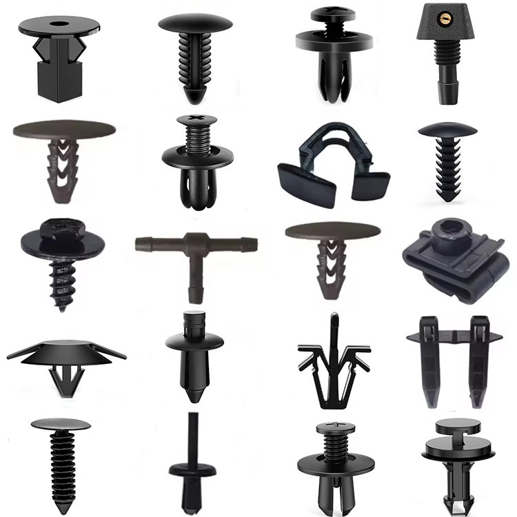 Black Car Door Bumper Fender Trim Rivet Fender Core Nail Auto Fixing Fastener Clips