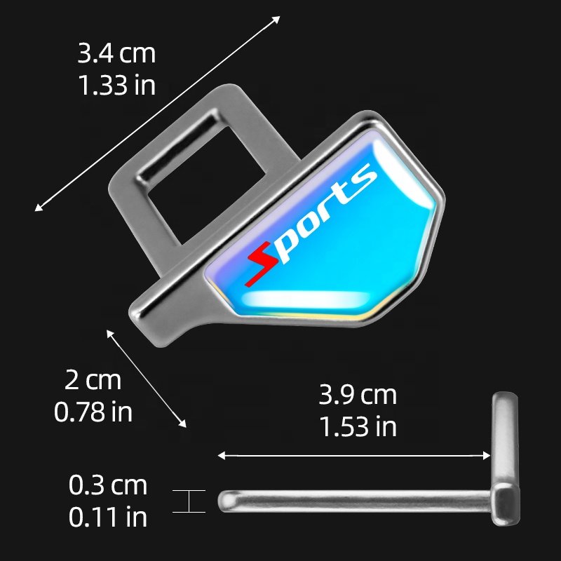 Car Seat Alarm Canceller Seat Belt Silencer Universal Epoxy Luminous Metal Auto Clip Buckle Safety Belt Car Seat Belt Buckle