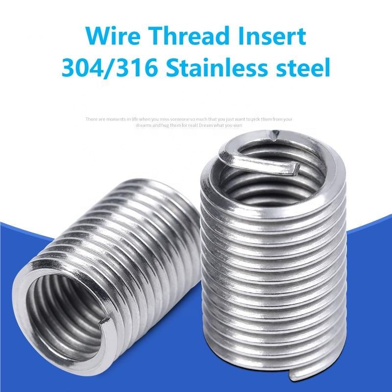 Auto Repair Inserts M1.6 M2 M2.5 M3 M4 M5 M6 M8 M10 Coiled Compression Spring Wire Coil Inserts