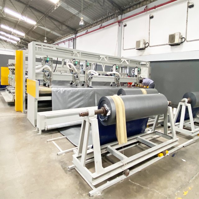 Full Auto PVC Truck Cover Fabrics Seam Splicing Machine Grommet Fastening Machine Awning Cutting Machine