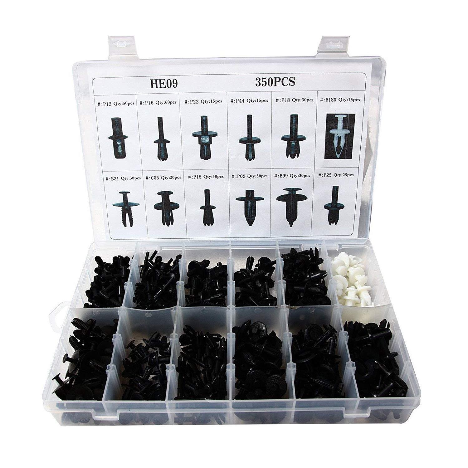 725PCS/box23 Kinds Plastic Car Clips Set Mixed Auto Clips and Bumper Clips Fasteners Universal nissan Car Body Push Manufacturer
