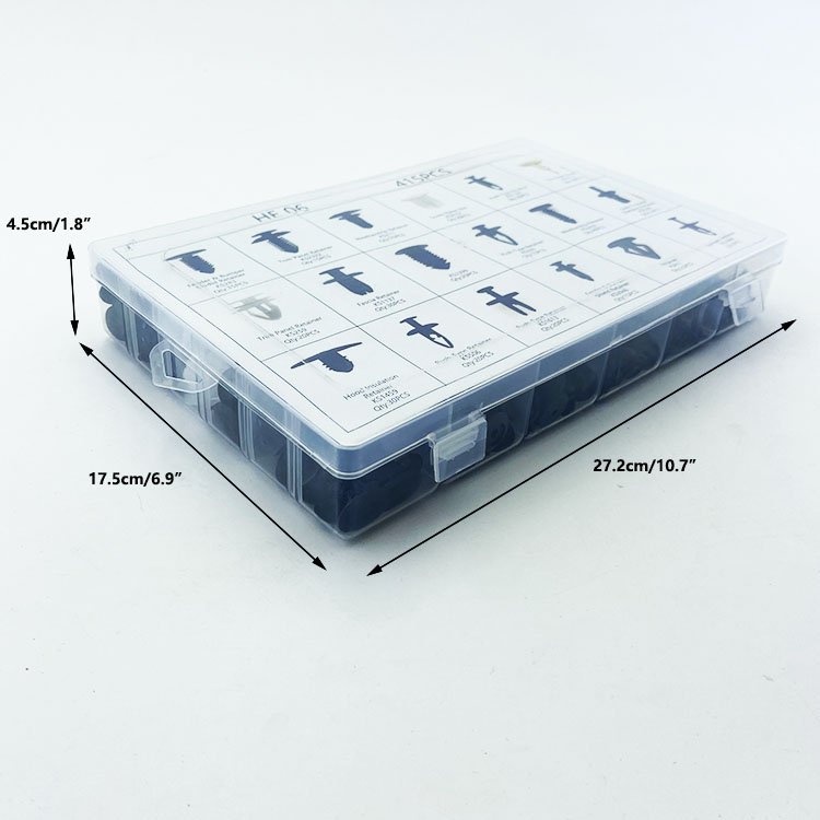 415 Pcs HE06 Plastic Car Clips Fasteners Assortment Push Pin Rivets Kit With 18 Most Popular Sizes Car Door Trim Panel Clips