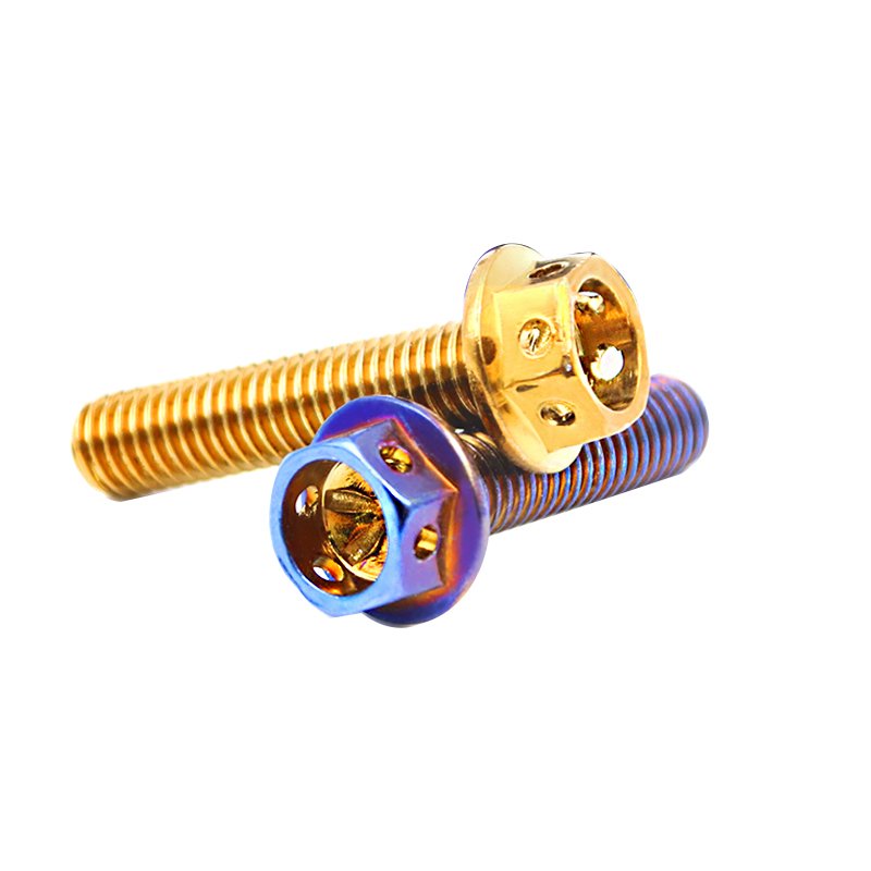 Custom Titanium Bolts Fasteners Cnc Gr5 Motorcycle Alloy Anodized M4 M5 M6 M8 M10 M14 Titanium Bolts
