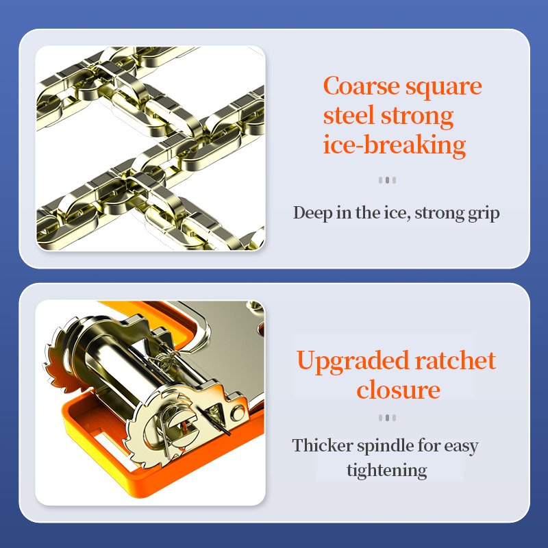 Ice-breaking tire chain Adjustable fastening anti-skid SUV car snow chain