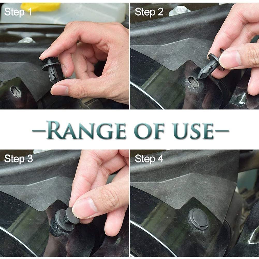 Universal Fit Fasteners 620pcs Plastic Rivets Fastener Fender Bumper Push Pin Clips Fastener Kit For 10size