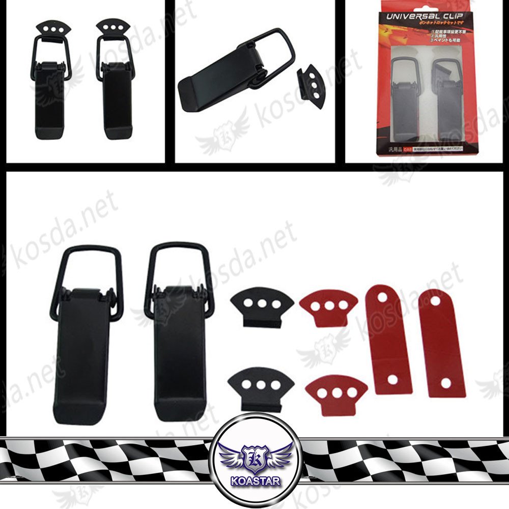 Racing Quick Release Car Bumper Fender Trunk Hatch Lid Fastener Kit , Clip Type Bumper Fastener