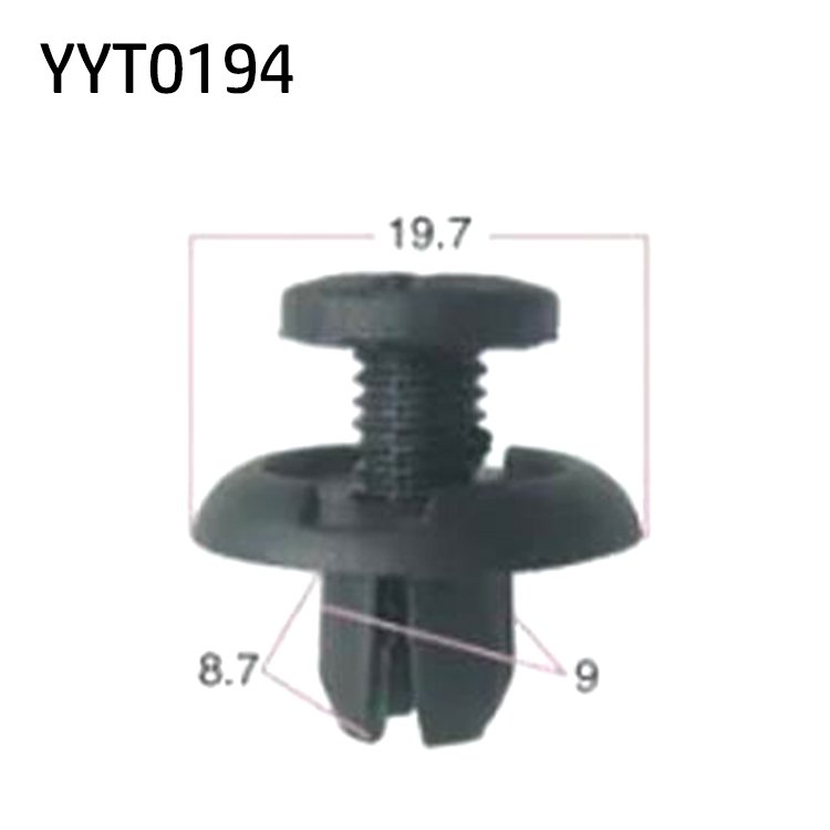 Fasteners Car Clips Car Accessories Car Plastic Black Nylon Rivet Clips for Honda