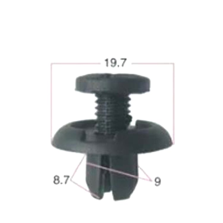 Fasteners Car Clips Car Accessories Car Plastic Black Nylon Rivet Clips for Honda